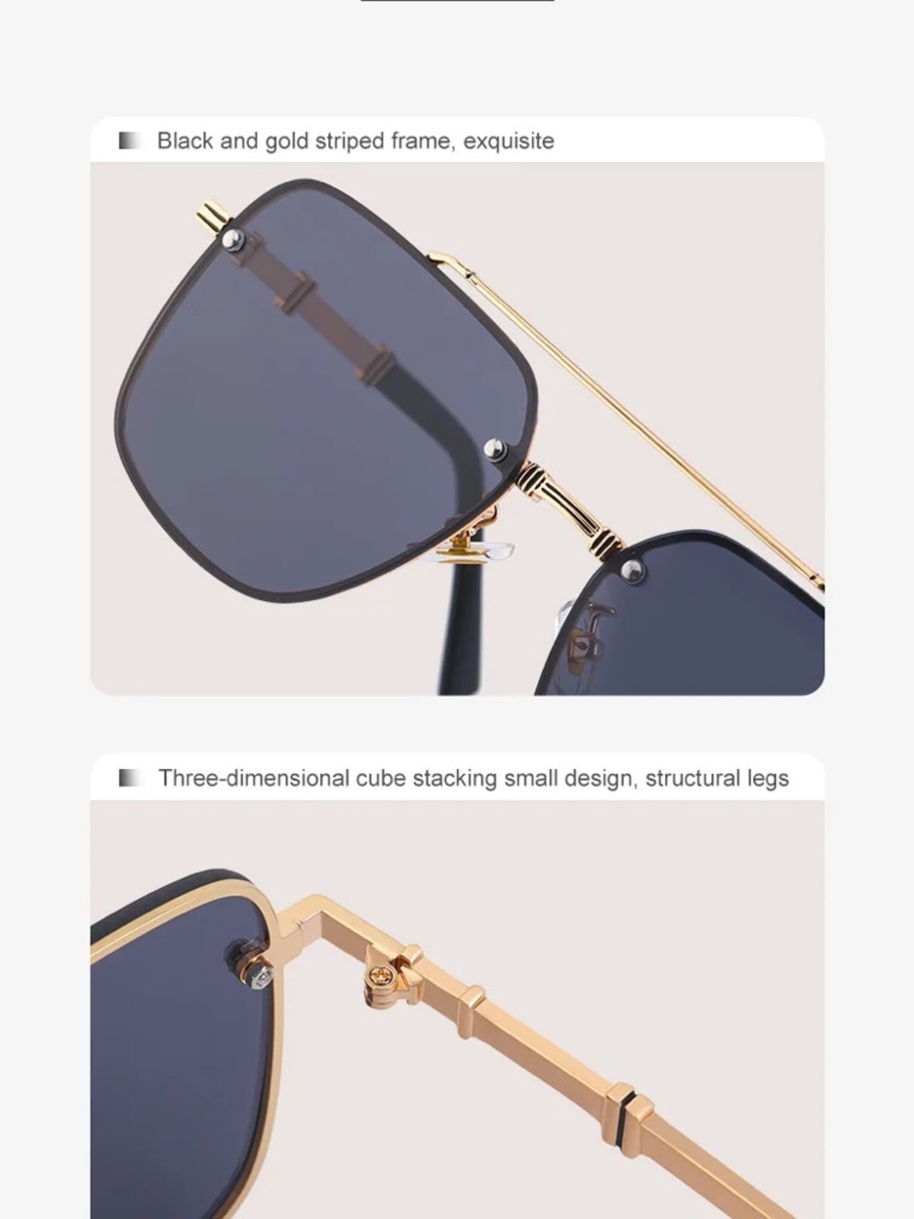 Men’s Elegant and Refined Anti-UV Sunglasses with Metal Frame. - Picture 11 of 11